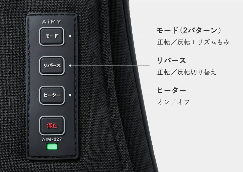 シンプルな操作パネル